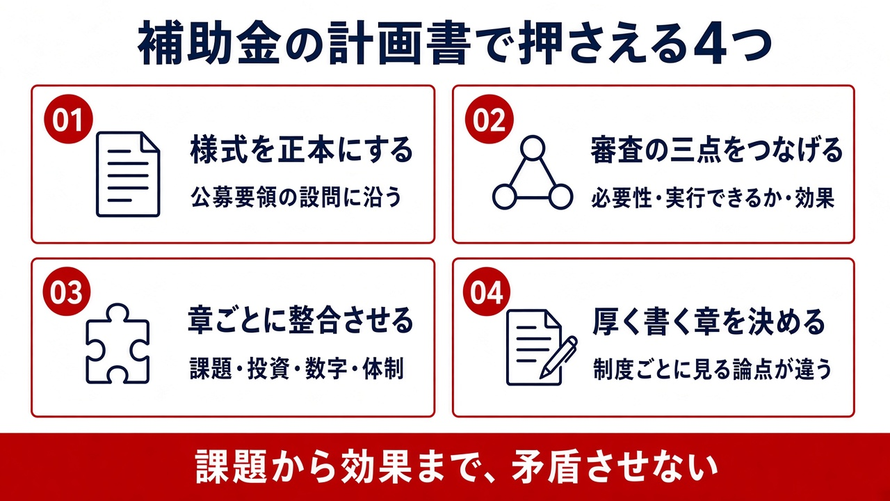 補助金申請の事業計画書で押さえるポイント