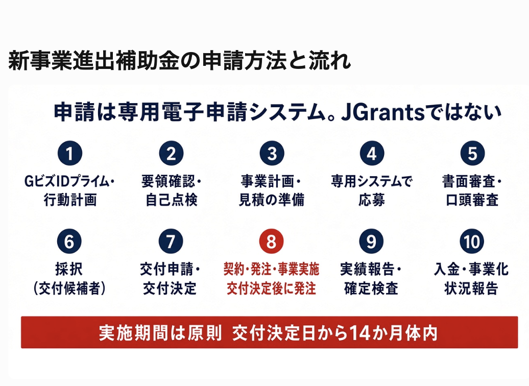 新事業進出補助金の申請方法と流れ